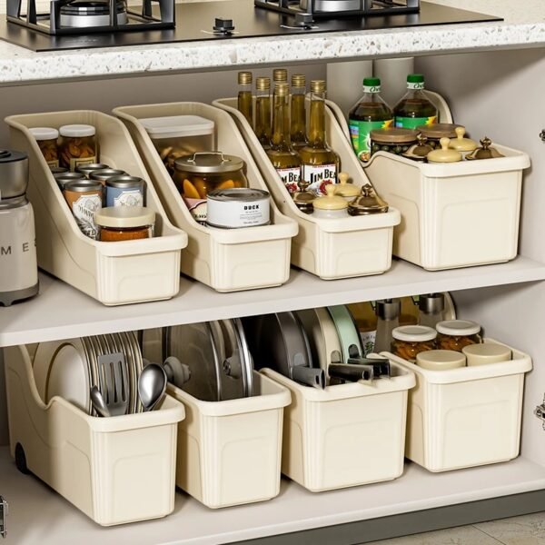 SG, Local Seller - 【Buy 1 Get 3】 Kitchen Storage Box, Cabinet Organizer Basket, Home Storage Bin for New Home Setup