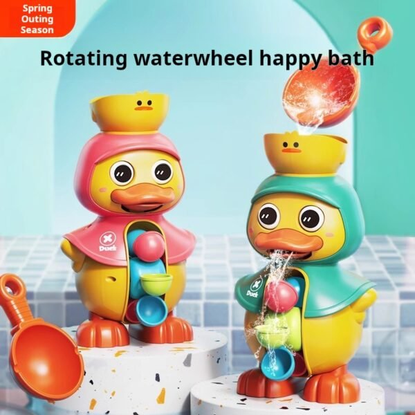 🦆💦 Spinning Water Wheel Bath Toy | Fun water play for your baby! 🚗✨ Sprays, spins and floats - endless bath fun! 🛁 Cute big duck design Local delivery Clearance, while stocks last
