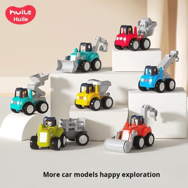 🇸🇬 Singapore Fast Delivery🚧🚗🚗Children's engineering vehicle boy car excavator roller pocket car toy inertial sliding toy car combination
