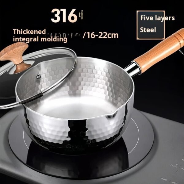 🇸🇬 Singapore Fast Delivery | 【SanSi Steel】316L Thickened Stainless Steel Yukihira Pot | No Coating, Multi-Purpose for Cooking!