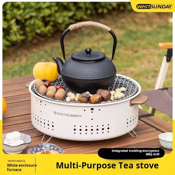 🇸🇬 Singapore Fast Delivery Outdoor BBQ Grill Set – Complete Barbecue and Tea Stove Kit for Picnics, Grilling, and Campfire Heating
