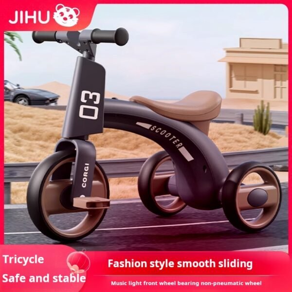 【Singapore Fast Delivery】"Kid Pickup Helper: Children's Tricycle for Ages 1–6 with Music, Lights, Anti-Tip Design – Rideable for Toddlers"