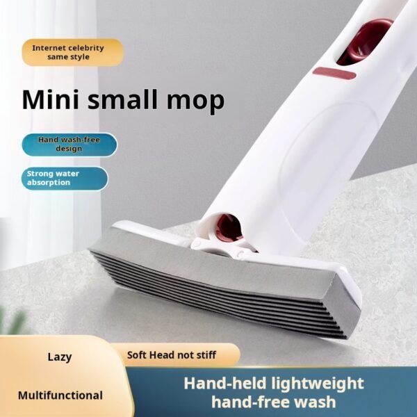 【Singapore Fast Delivery】"Multifunctional Desktop Mini Lazy Mop, Handheld, Hands-Free Washing, Absorbent Sponge, for Bathroom, Toilet, Kitchen, and Household Cleaning."