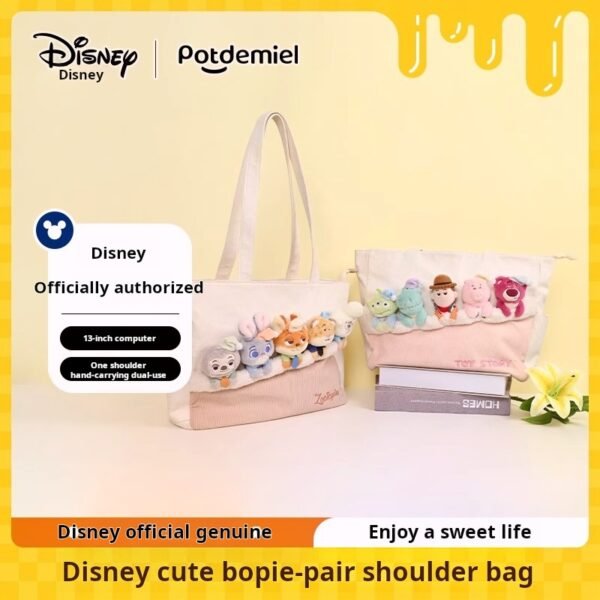 【Singapore Fast Delivery】Disney Official Pot de Miel Honey Jar Mad Town Plush Toy Shoulder Bag – Large-Capacity Tote for Travel